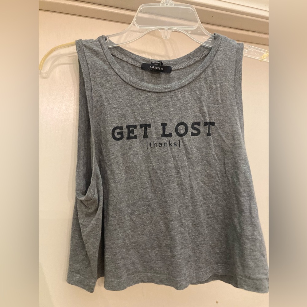 Forever 21 Get Lost Tank Top Cropped